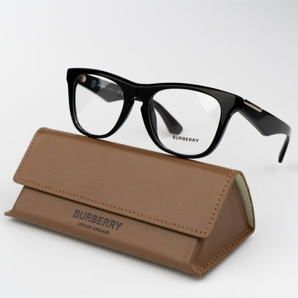 SALE! NEW Burberry BE2409 3001 Black Square Unisex Eyeglasses BE 2409